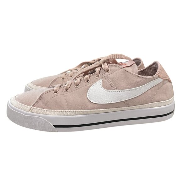 Nike Court Legacy Canvas Shoes Womens 9 Pink White Oxford Athletic Sneakers Low - Picture 4 of 10
